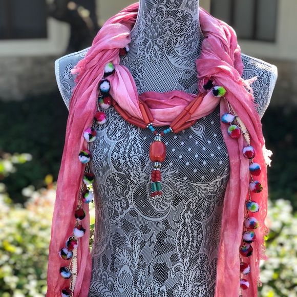 Accessories - Handmade scarves from up cycled jwellery